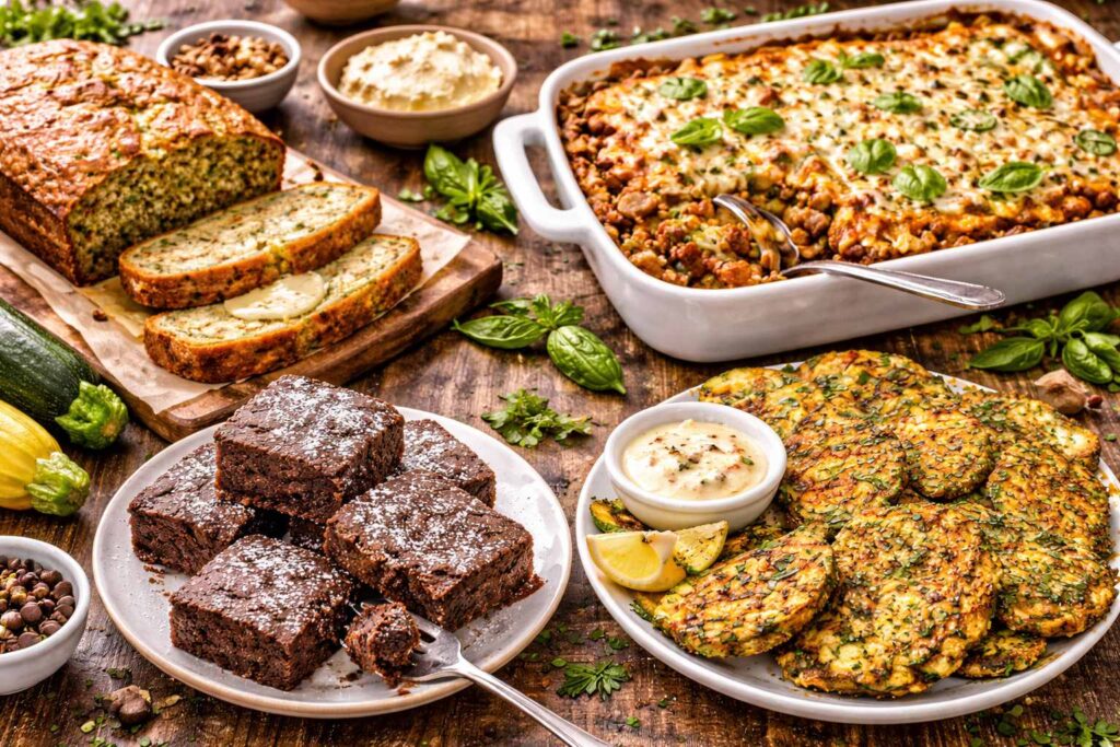 zucchini in both sweet and savory dishes