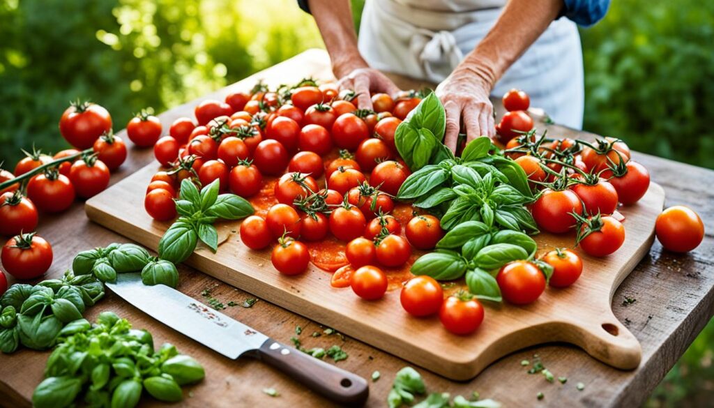 Italian Tomato Salad Preparation Italian Tomato Salad Preparation