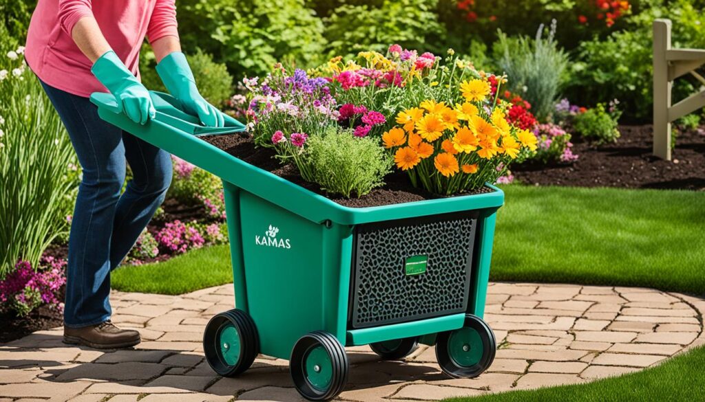 Karmas Steerable Garden Stool Cart