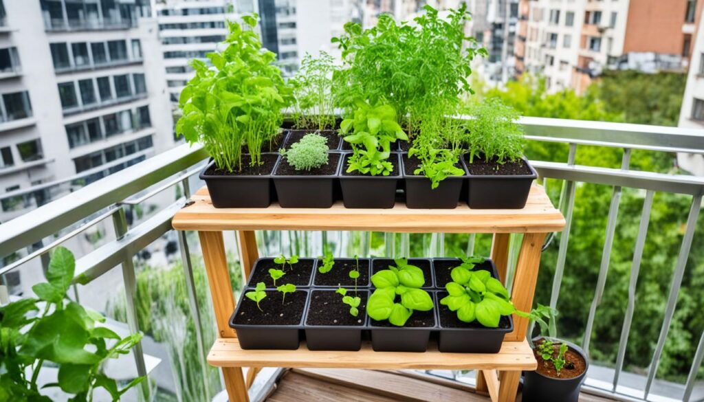 compact seed starting table