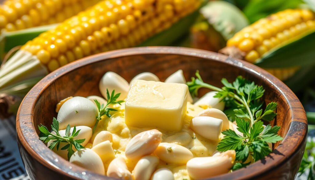 Herb and garlic butter for grilled corn Herb and garlic butter for grilled corn