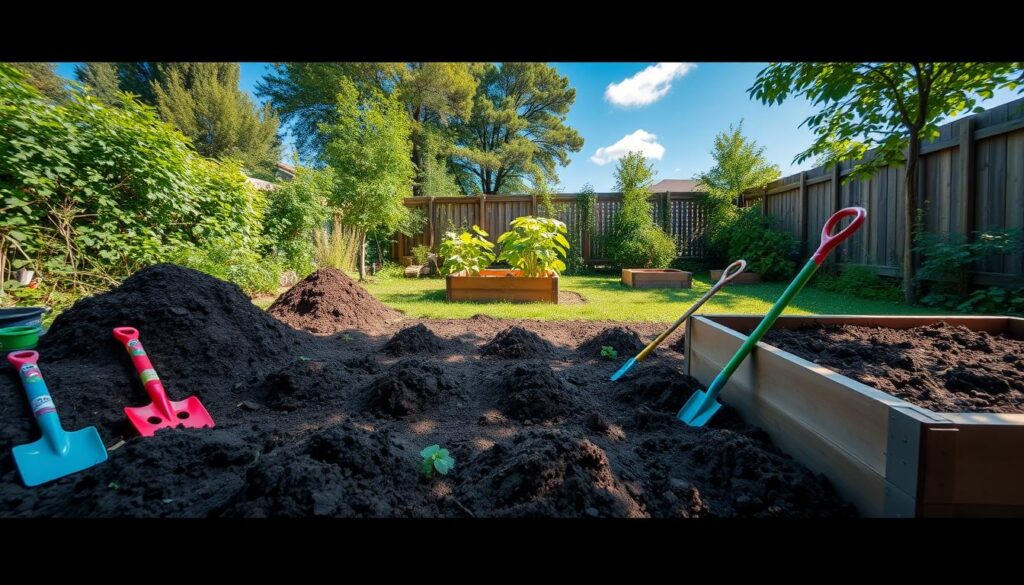 Preparing garden space for backyard farming Preparing garden space for backyard farming