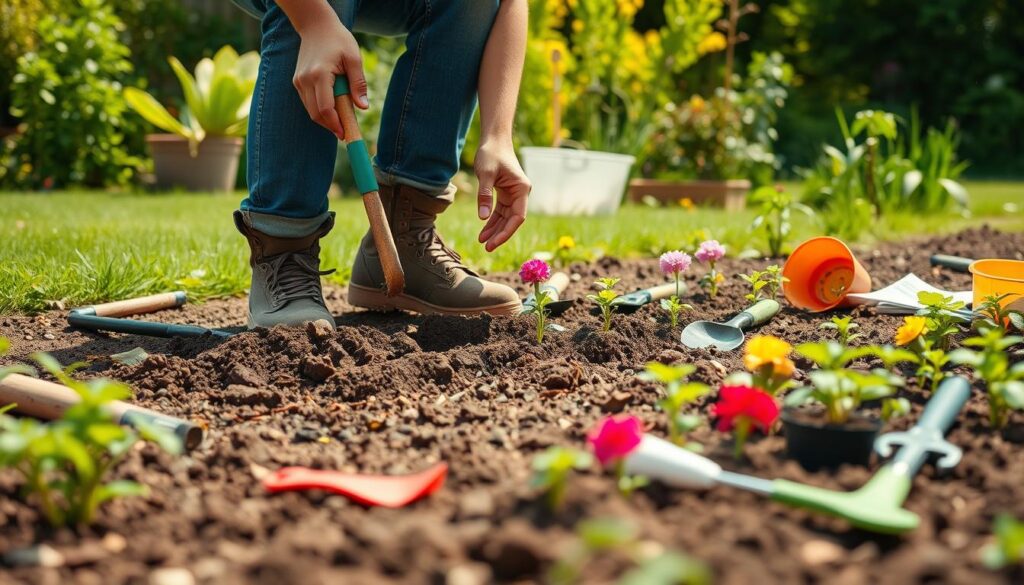flower gardening basics preparing planting area
