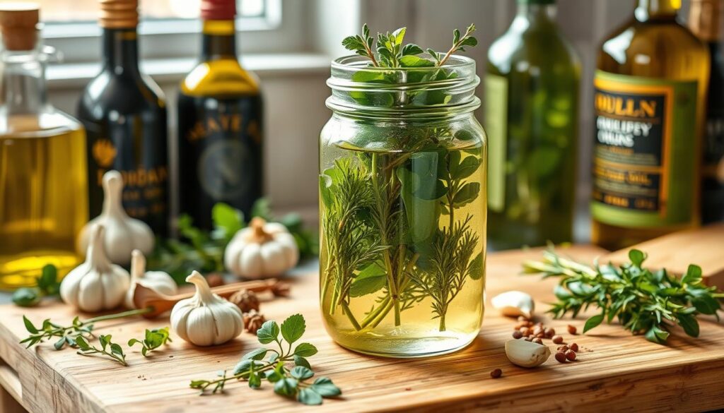 Herb-infused oil preparation Herb-infused oil preparation