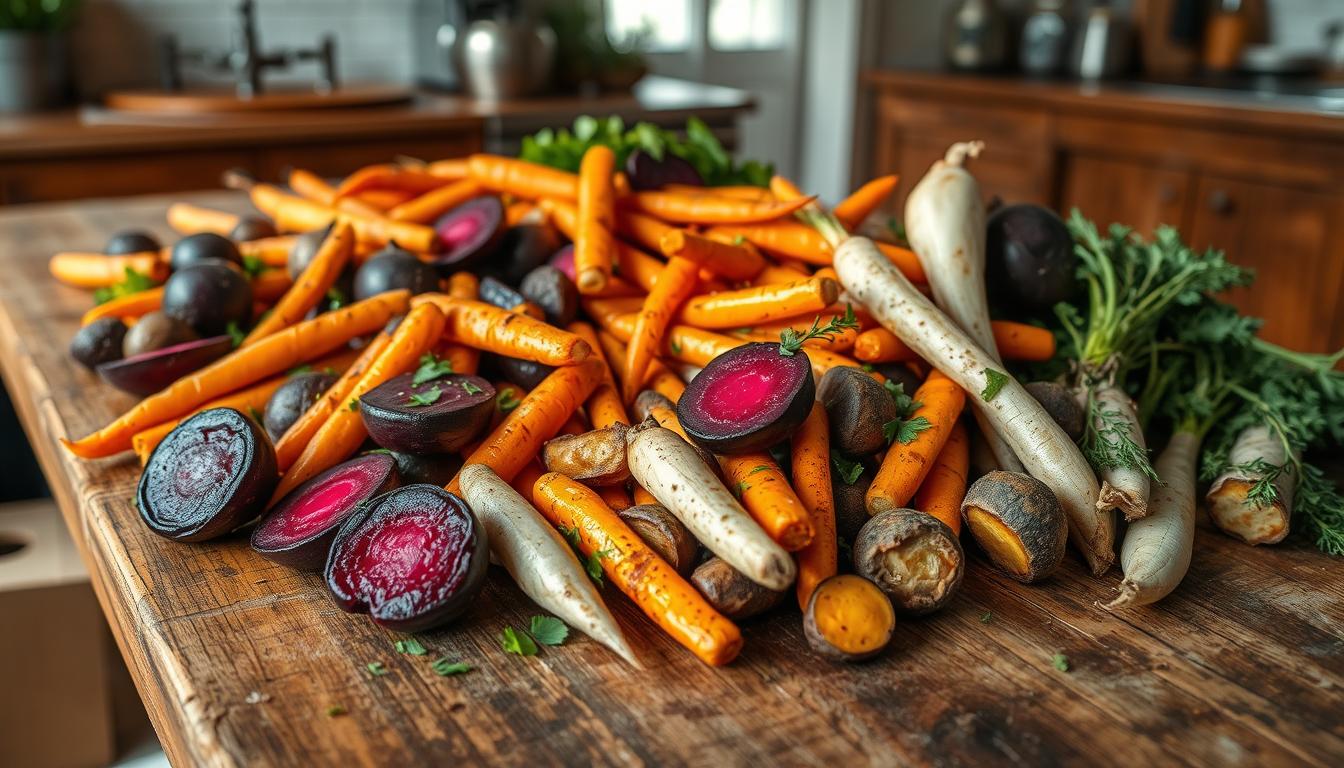 Roasted root vegetables