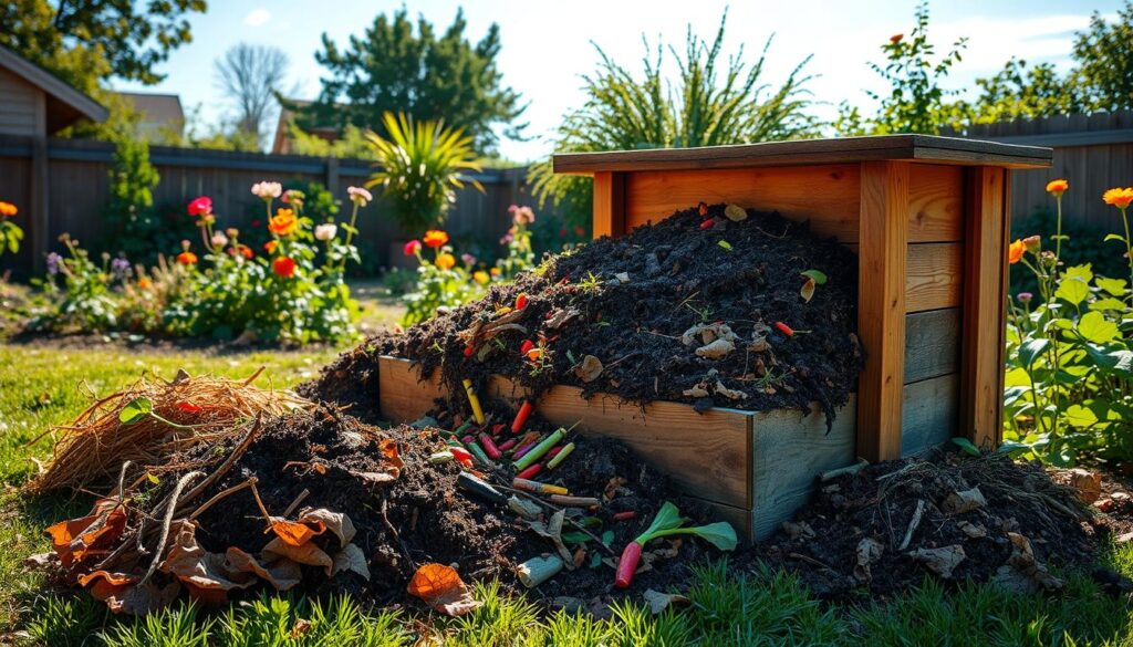 setting up composting system